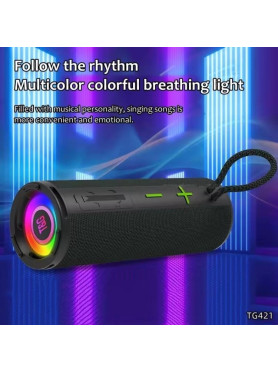 T&G Ηχείο Bluetooth 14W με Ραδιόφωνο και Διάρκεια Μπαταρίας έως 4 ώρες Μαύρο TG-421