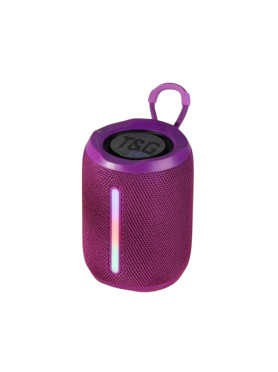 T&G Ηχείο Bluetooth 8W με Ραδιόφωνο Μωβ TG-679