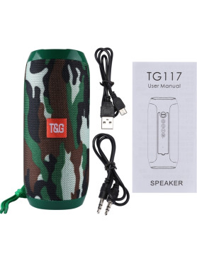 T&G TG-117 Ηχείο Bluetooth 5W με Ραδιόφωνο και Διάρκεια Μπαταρίας έως 4 ώρες Army Green