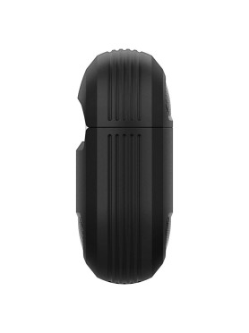 Spigen Rugged Armor Θήκη Σιλικόνης με Γάντζο Matte Black για Apple AirPods 3