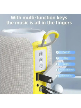 T&G Ηχείο Bluetooth 5W με Ραδιόφωνο Γκρι TG655
