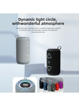 T&G Ηχείο Bluetooth 16W με Ραδιόφωνο Γκρι TG-656