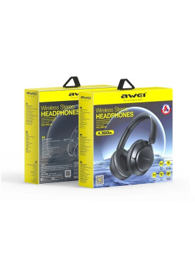 Awei A360BL Ασύρματα / Ενσύρματα Over Ear Ακουστικά με Ραδιόφωνο με 15 ώρες Λειτουργίας Μαύρα