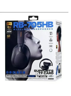 Remax RB-705HB Ασύρματα Bluetooth On Ear Ακουστικά με 12 ώρες Λειτουργίας Μαύρα