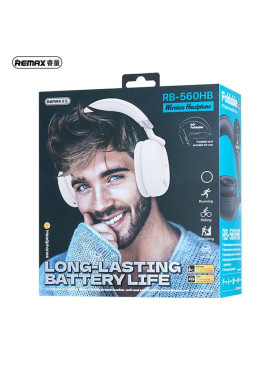 Remax RB-560HB Ασύρματα Bluetooth Over Ear Ακουστικά με 4 ώρες Λειτουργίας Μαύρα