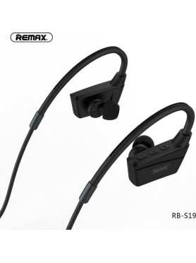 Remax RB-S19 In-ear Bluetooth Handsfree Ακουστικά με Αντοχή στον Ιδρώτα Μαύρα