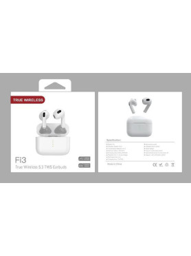 Firo Fi3 Pro Business In-ear Bluetooth Handsfree Ακουστικά με Θήκη Φόρτισης Λευκά