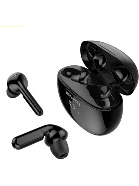 Awei T15P In-ear Bluetooth Handsfree Ακουστικά με Θήκη Φόρτισης Μαύρα