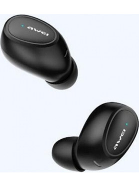 Awei T16 In-ear Bluetooth Handsfree Ακουστικά με Αντοχή στον Ιδρώτα και Θήκη Φόρτισης Μαύρα