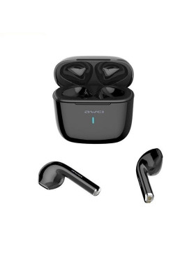 Awei T26 Earbud Bluetooth Handsfree Ακουστικά με Θήκη Φόρτισης Μαύρα