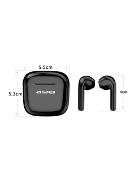 Awei T26 Earbud Bluetooth Handsfree Ακουστικά με Θήκη Φόρτισης Μαύρα