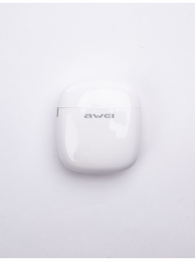 Awei T28 In-ear Bluetooth Handsfree Ακουστικά με Αντοχή στον Ιδρώτα και Θήκη Φόρτισης Λευκά