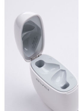 Awei T28 In-ear Bluetooth Handsfree Ακουστικά με Αντοχή στον Ιδρώτα και Θήκη Φόρτισης Λευκά