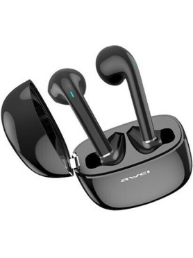 Awei T28 In-ear Bluetooth Handsfree Ακουστικά με Αντοχή στον Ιδρώτα και Θήκη Φόρτισης Μαύρα