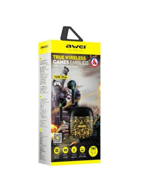 Awei T28 Pro Earbud Bluetooth Handsfree Ακουστικά με Θήκη Φόρτισης Ice Crack Orange