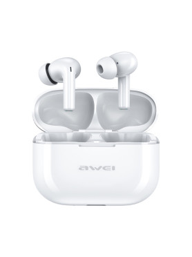 Awei T1 Pro In-ear Bluetooth Handsfree Ακουστικά με Αντοχή στον Ιδρώτα και Θήκη Φόρτισης Λευκά