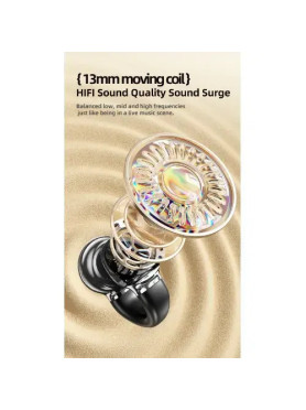 Awei TZ7 Open Ear Bluetooth Handsfree Ακουστικά με Αντοχή στον Ιδρώτα και Θήκη Φόρτισης Μπεζ