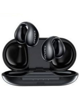 Awei TZ2 Open Ear Bluetooth Handsfree Ακουστικά με Θήκη Φόρτισης Μαύρα
