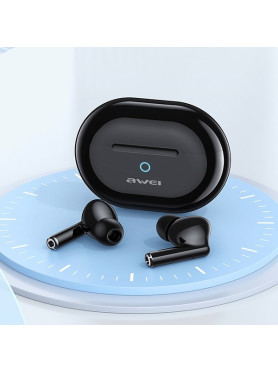 Awei T61 In-ear Bluetooth Handsfree Ακουστικά με Θήκη Φόρτισης Μαύρα