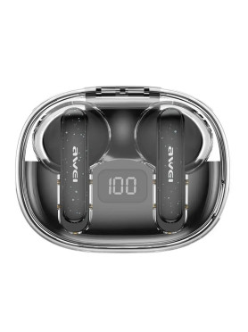 Awei T86 In-ear Bluetooth Handsfree Ακουστικά με Θήκη Φόρτισης Μαύρα