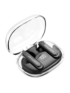Awei T86 In-ear Bluetooth Handsfree Ακουστικά με Θήκη Φόρτισης Μαύρα