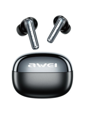 Awei T92 ANC Pro In-ear Bluetooth Handsfree Ακουστικά με Θήκη Φόρτισης Μαύρα