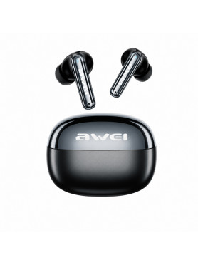 Awei T92 ANC Pro In-ear Bluetooth Handsfree Ακουστικά με Θήκη Φόρτισης Μαύρα