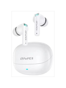 Awei T88 In-ear Bluetooth Handsfree Ακουστικά με Αντοχή στον Ιδρώτα και Θήκη Φόρτισης Λευκά