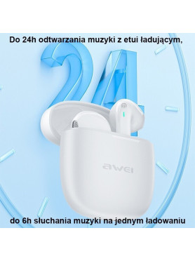 Awei T26 Pro In-ear Bluetooth Handsfree Ακουστικά με Θήκη Φόρτισης Μαύρα