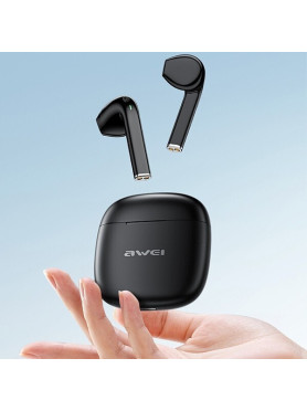 Awei T26 Pro In-ear Bluetooth Handsfree Ακουστικά με Θήκη Φόρτισης Μαύρα