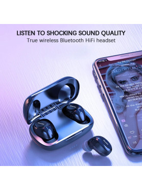 Awei T20 In-ear Bluetooth Handsfree Ακουστικά με Αντοχή στον Ιδρώτα και Θήκη Φόρτισης Μαύρα