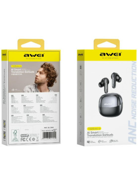 Awei T229 ANC AI In-ear Bluetooth Handsfree Ακουστικά με Θήκη Φόρτισης Gunmetal