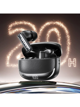 Awei TA19 In-ear Bluetooth Handsfree Ακουστικά με Θήκη Φόρτισης Μαύρα