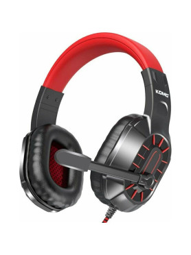 Komc M202 On Ear Gaming Headset με σύνδεση 3.5mm Κόκκινο