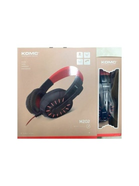 Komc M202 On Ear Gaming Headset με σύνδεση 3.5mm Κόκκινο