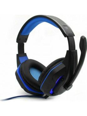 Komc M203 Over Ear Gaming Headset με σύνδεση 3.5mm Μπλε