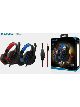 Komc M203 Over Ear Gaming Headset με σύνδεση 3.5mm Μπλε