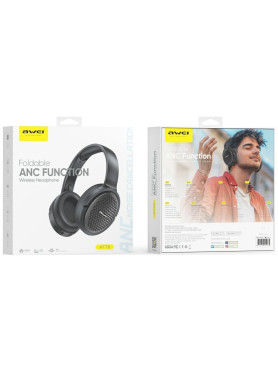 Awei AT78 Ασύρματα / Ενσύρματα Over Ear Ακουστικά με 50 ώρες Λειτουργίας Μαύρα