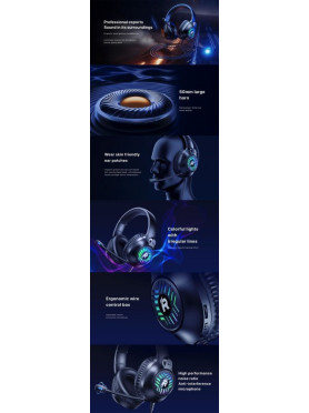 Remax RM-705 Over Ear Gaming Headset με σύνδεση 2.5mm / USB