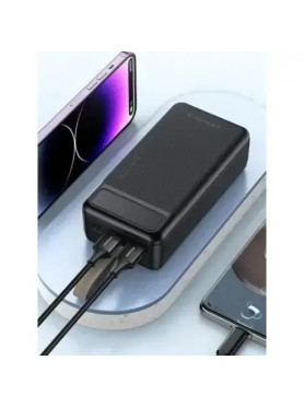 Awei P7K Power Bank 30000mAh με 2 Θύρες USB-A και Θύρα USB-C Μαύρο