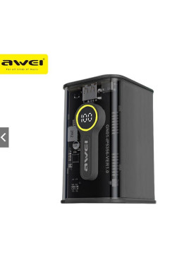 Awei P180K Power Bank 20000mAh 22.5W με Θύρα USB-A και Θύρα USB-C Power Delivery Μαύρο