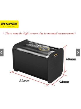 Awei P180K Power Bank 20000mAh 22.5W με Θύρα USB-A και Θύρα USB-C Power Delivery Μαύρο