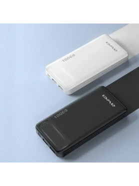 Awei P5K Power Bank 10000mAh με 2 Θύρες USB-A Λευκό