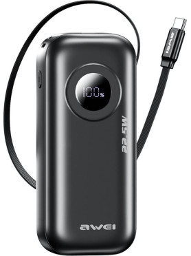 Awei PA-9 Power Bank 10000mAh 22.5W Μαύρο