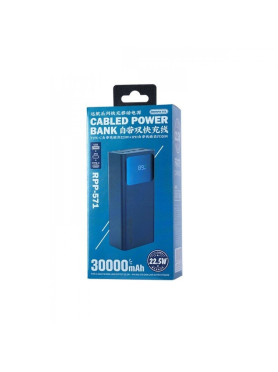 Remax RPP-571 Power Bank 30000mAh με Θύρα USB-A Power Delivery Μπλε