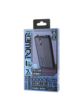 Remax RPP-295 Power Bank 10000mAh με 2 Θύρες USB-A και Θύρα USB-C Μπλε