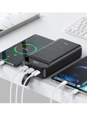 Remax RPP-184 Power Bank 40000mAh με 3 Θύρες USB-A Λευκό