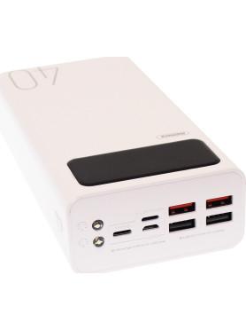 Remax RPP-113 Power Bank 40000mAh με 4 Θύρες USB-A Λευκό