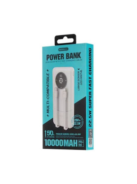 Remax Energy Eye Fast RPP-37 Power Bank 10000mAh με Θύρα USB-A και Θύρα USB-C Λευκό