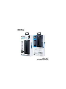 WK WP-87 Power Bank 20000mAh με 2 Θύρες USB-A και Θύρα USB-C Μαύρο